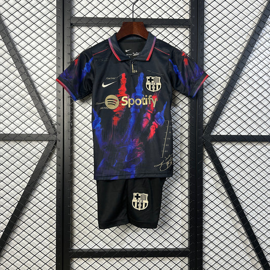 25/26 Barcelona Special Edition black Kids Fan Jersey