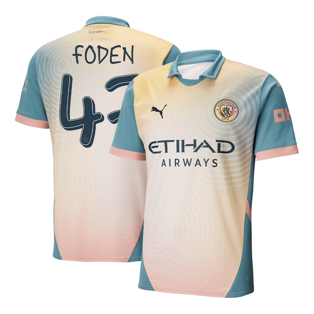 FODEN #47 Manchester City Fourth Away Soccer Jersey 2024 Definitely City