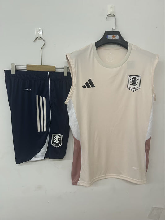 25/26 Aston Villa pink Vest Sleeveless training Fan Jersey