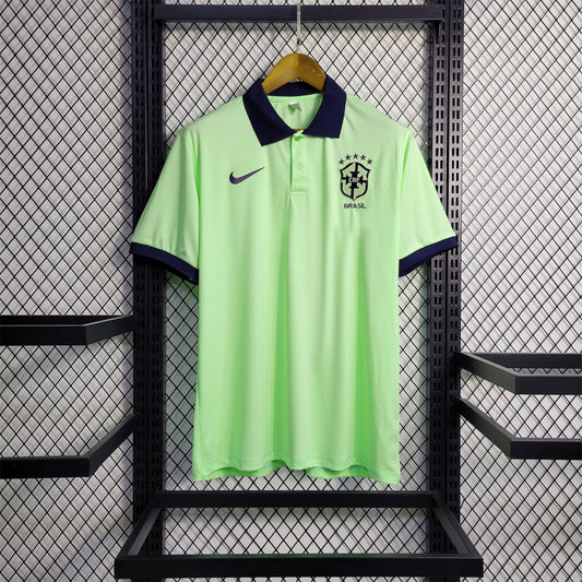 2023 Brazil Light Green POLO Fan Jersey