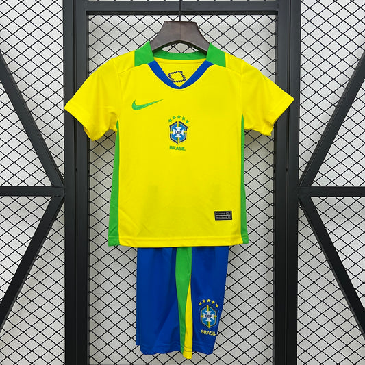 2025 Brazil home Kids Fan Jersey