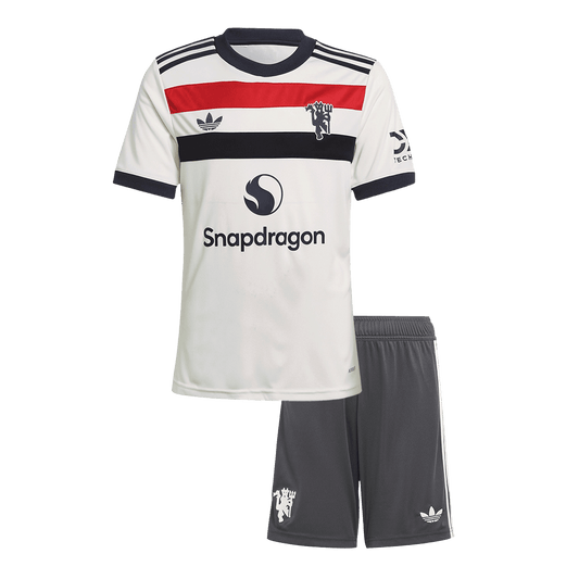 Manchester United Third Away Kids Soccer Jerseys Kit 2024/25