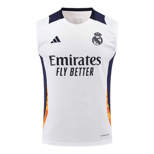 Real Madrid Pre-Match Sleeveless Top 2024/25 White