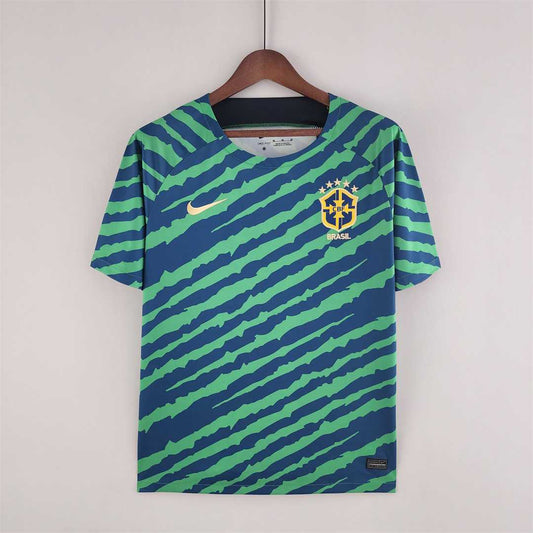 2022 World Cup Brazil Special Edition green and blue Soccer Fan Jersey