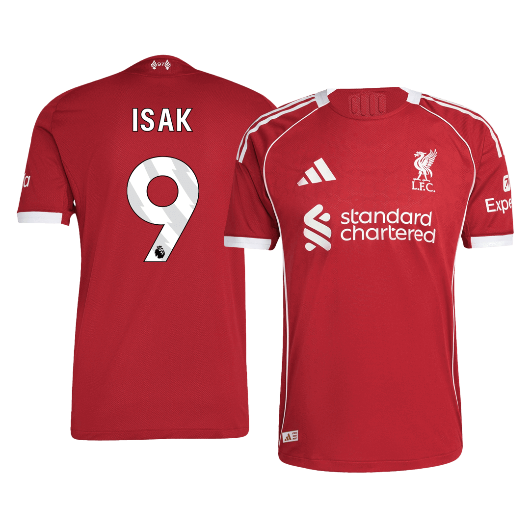ISAK #9 Liverpool Home Premium Soccer Jersey 2025/26