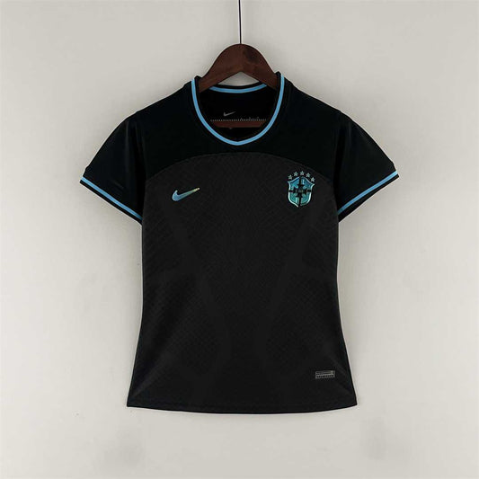 2022 World Cup Brazil Concept Black Women Women-s Soccer Fan Jersey