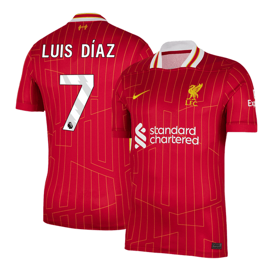 LUIS DIAZ #7 Liverpool Home Soccer Jersey 2024