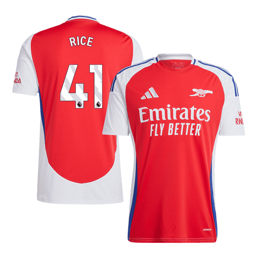 RICE #41 Arsenal Home Soccer Jersey 2024/25