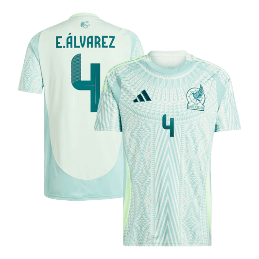 E.ALVAREZ #4 Mexico Away Soccer Jersey Copa America 2024