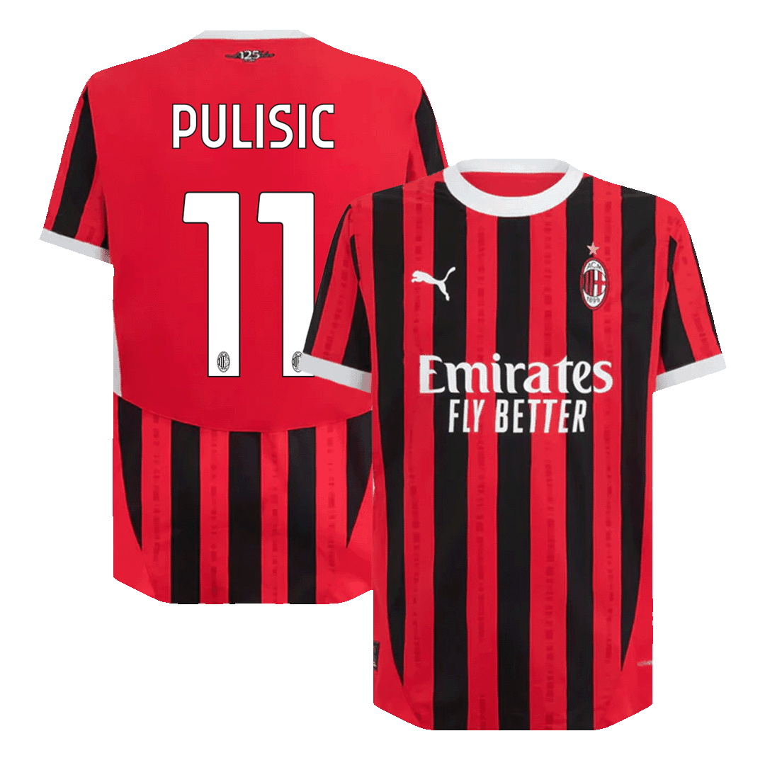 PULISIC #11 AC Milan Home Premium Soccer Jersey 2024 UCL