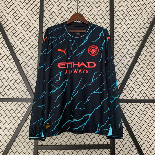 23/24 Manchester City third away Long sleeve Fan Jersey