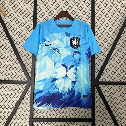 2024 Netherlands Special Edition Blue Soccer Fan Jersey