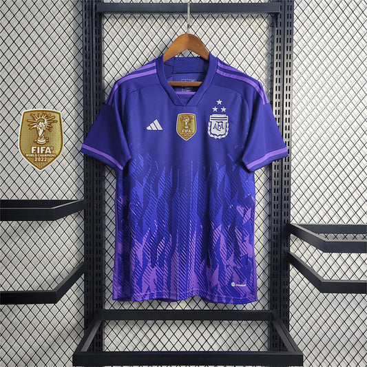 2022 World Cup Argentina Away Soccer Fan Jersey