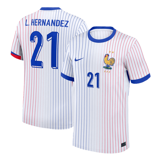 L.HERNANDEZ #21 France Away Soccer Jersey 2024