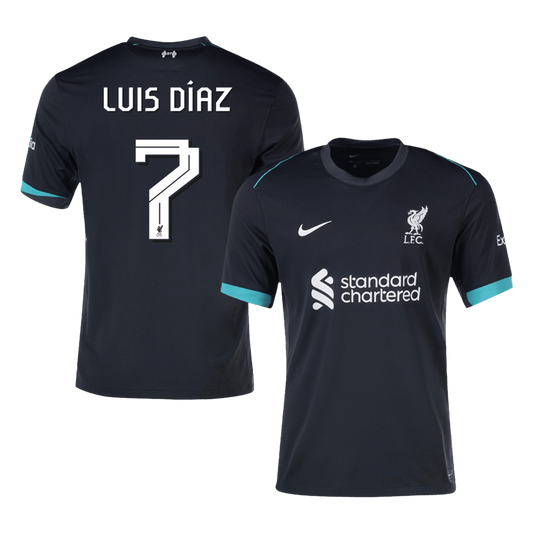 LUIS DIAZ #7 Liverpool Away Soccer Jersey 2024 UCL