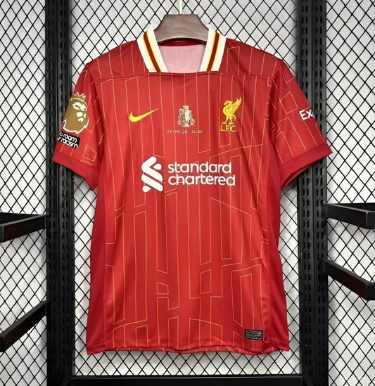 24/25 Liverpool With 20 Champions Printing Home Fan Jersey