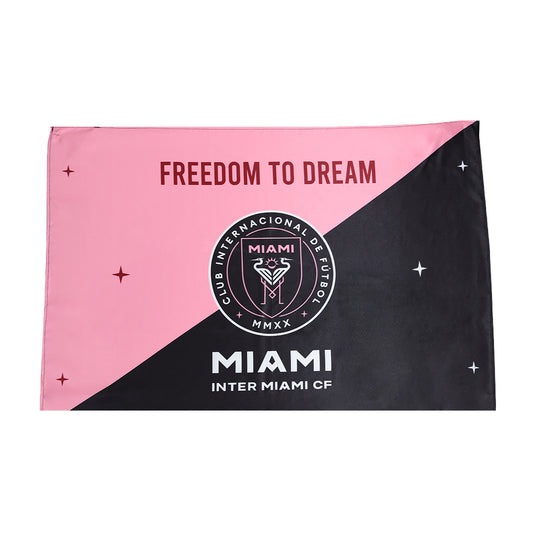 Inter Miami CF Soccer Flag Pink-Black