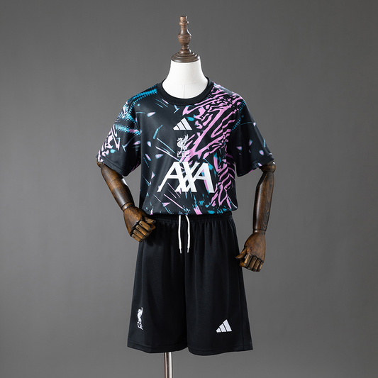 Liverpool 2025/26 Kids Pre-Match Black Fan Jersey