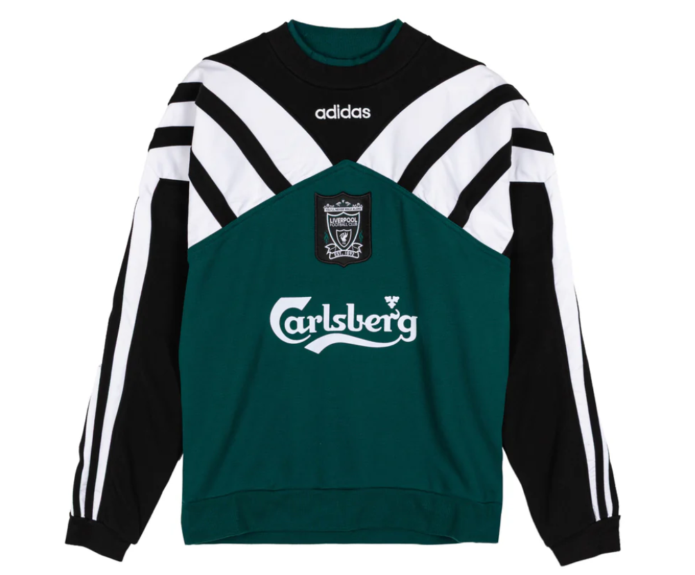 Liverpool 1995/96 Retro Originals Reissue Tee Long Sleeve Black Green