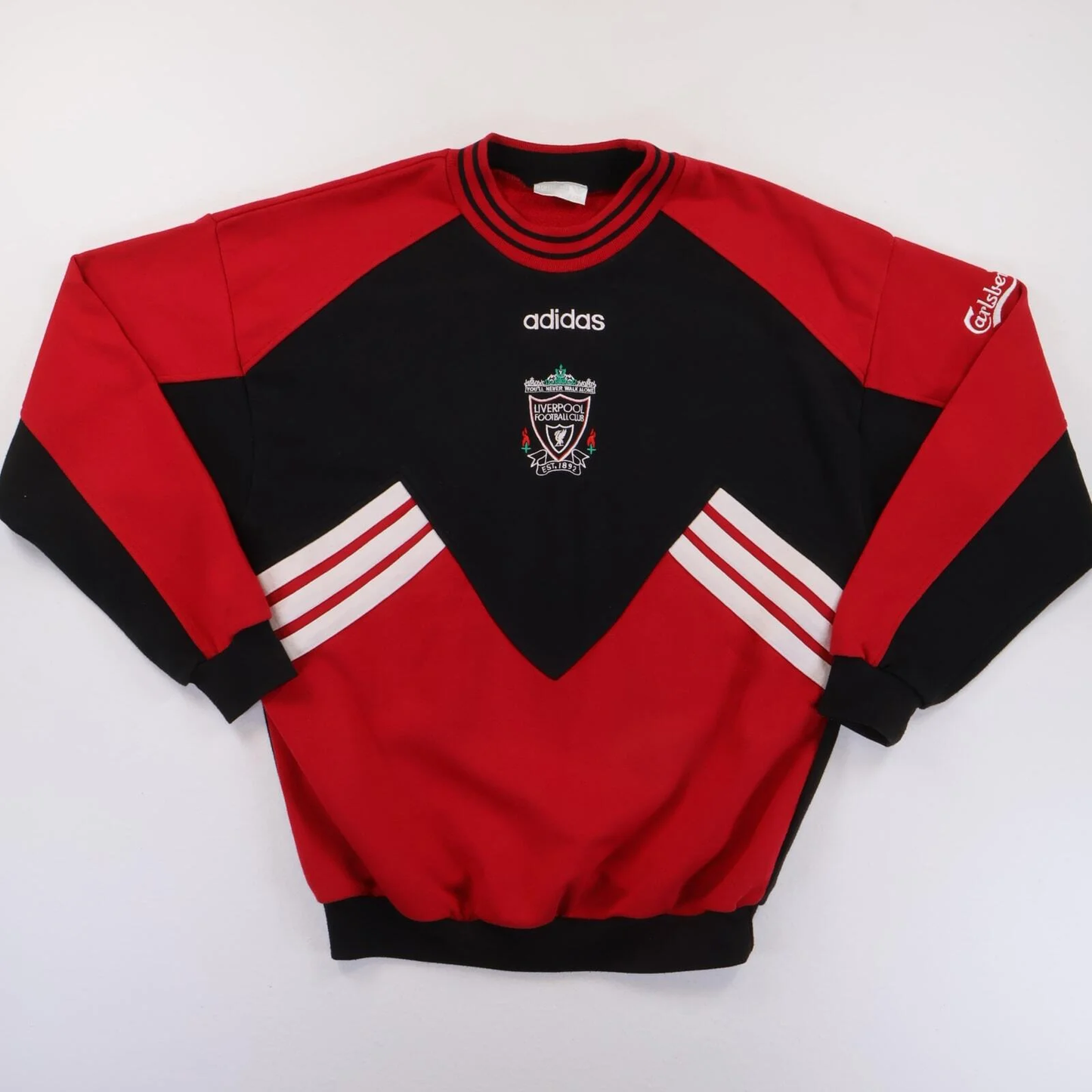 Liverpool 1993 Retro Sweatshirt Red Black Crew