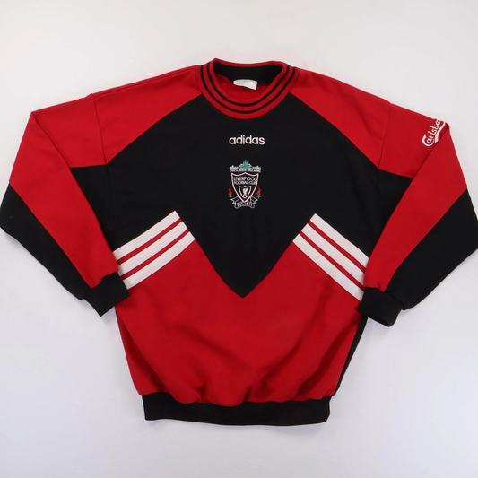 Liverpool 1993 Retro Sweatshirt Red Black Crew