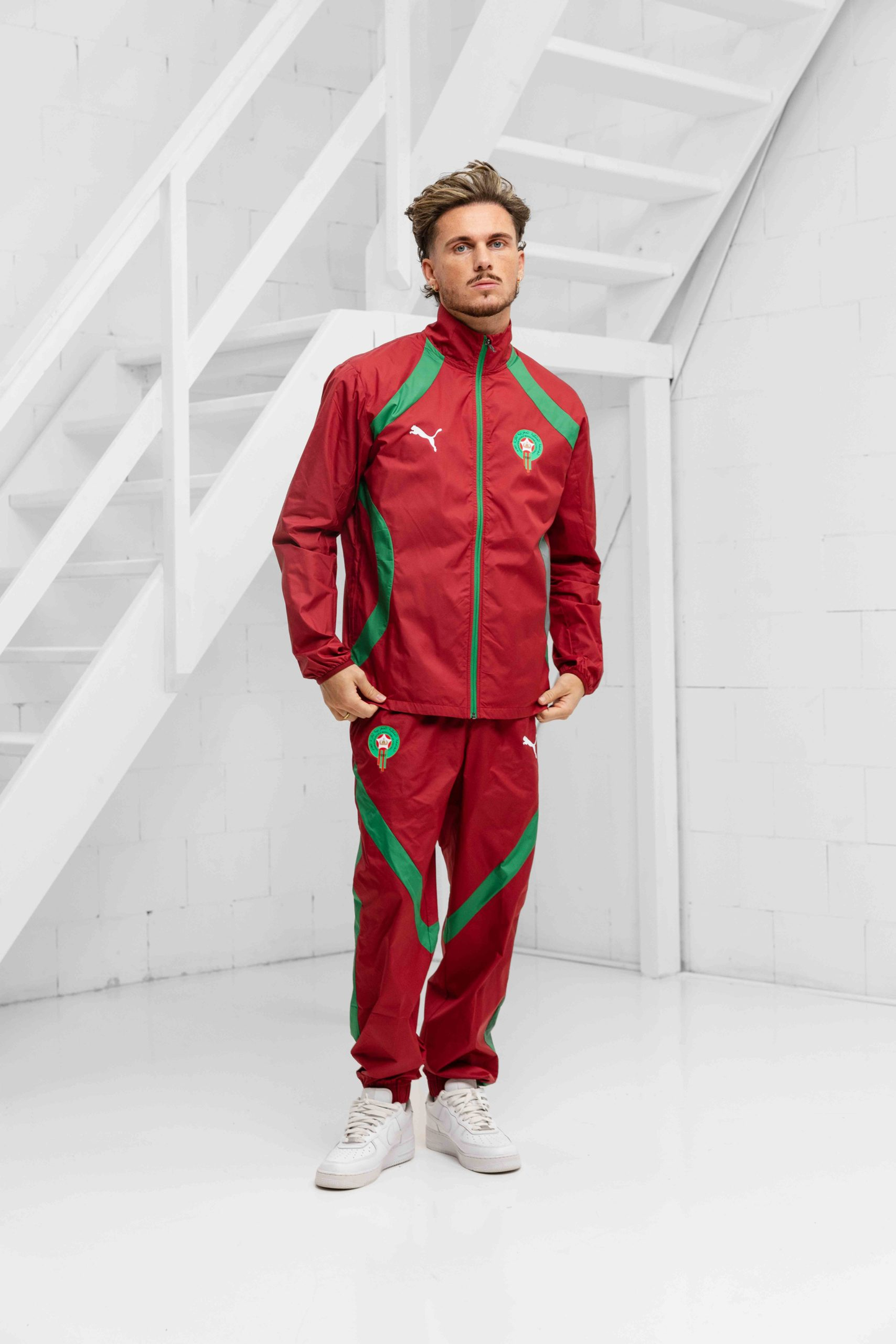 Morocco 2026 World Cup Red Windbreaker Tracksuit