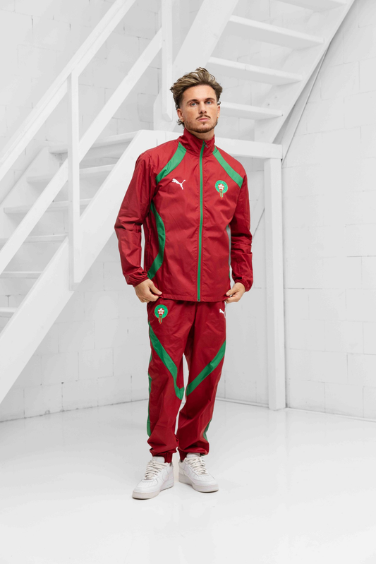 Morocco 2026 World Cup Red Windbreaker Tracksuit
