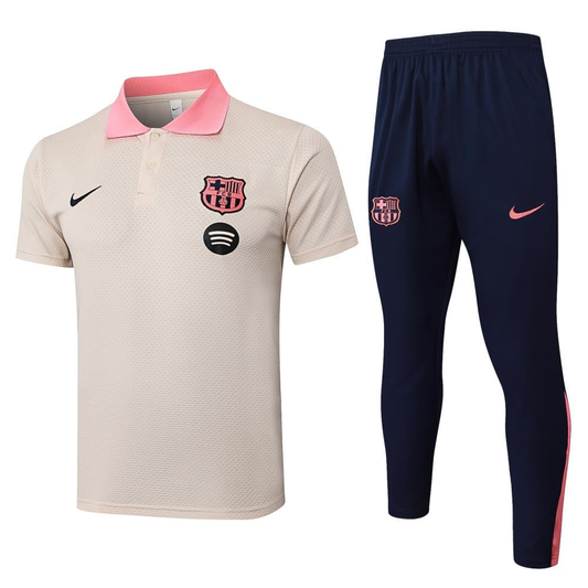 FC Barcelona 2025/26 POLO Training Suit Beige pink