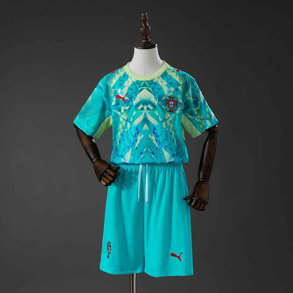 Portugal 2026 Goalkeeper Kids Kit Jersey Green