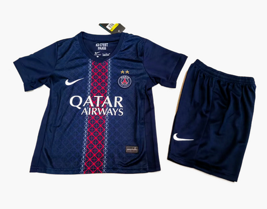 25/26 PSG Paris Two Stars Home Kids Fan Jersey
