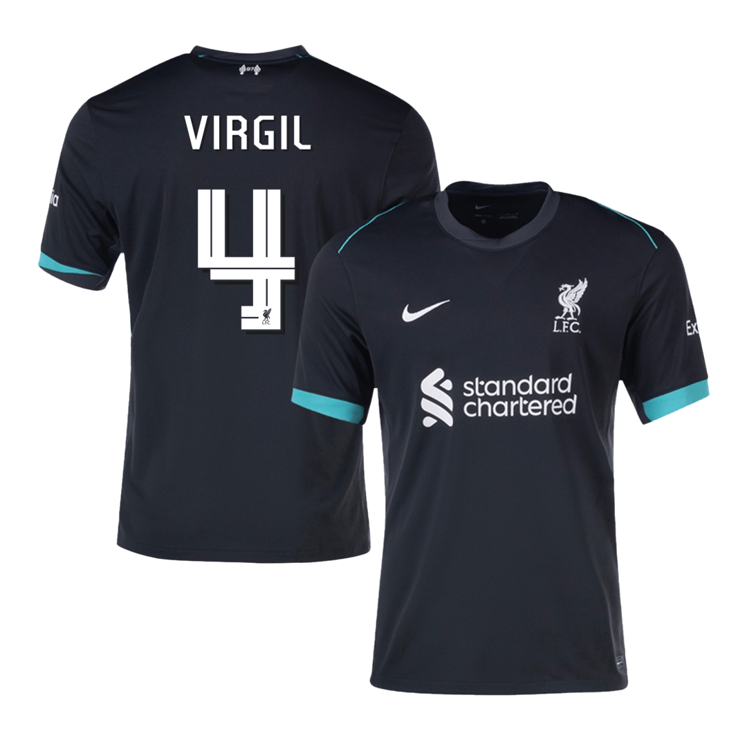 VIRGIL #4 Liverpool Away Soccer Jersey 2024 UCL