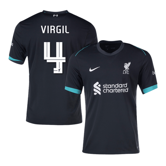 VIRGIL #4 Liverpool Away Soccer Jersey 2024 UCL