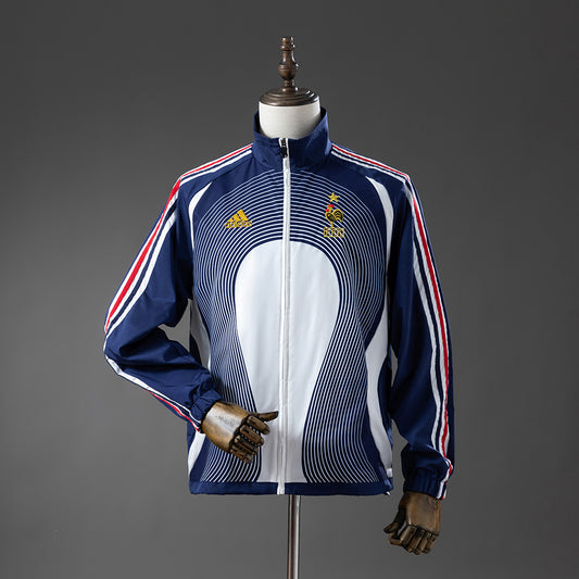 France 2005 Retro Windbreaker Blue - White