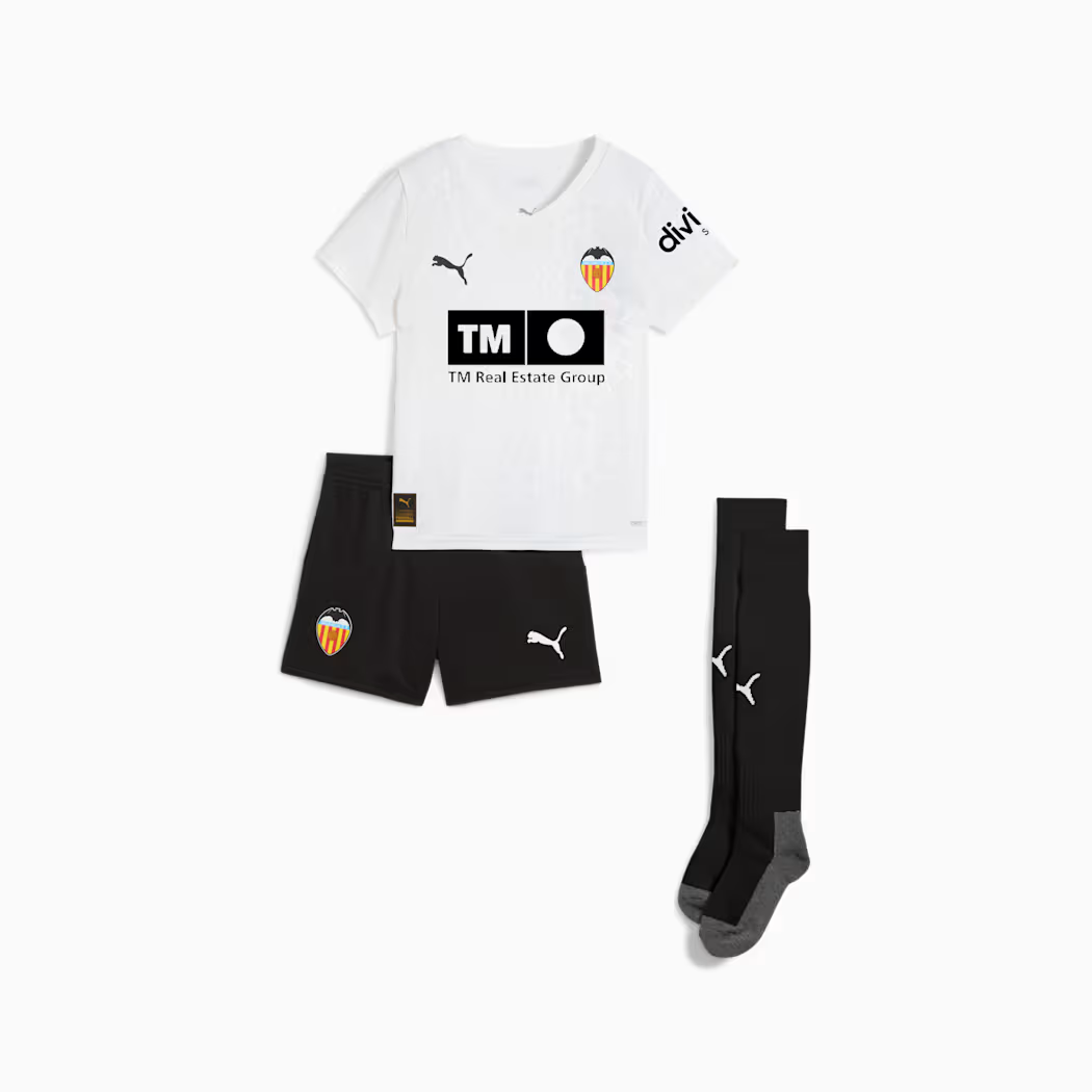 25/26 Valencia home white kid Fan Jersey
