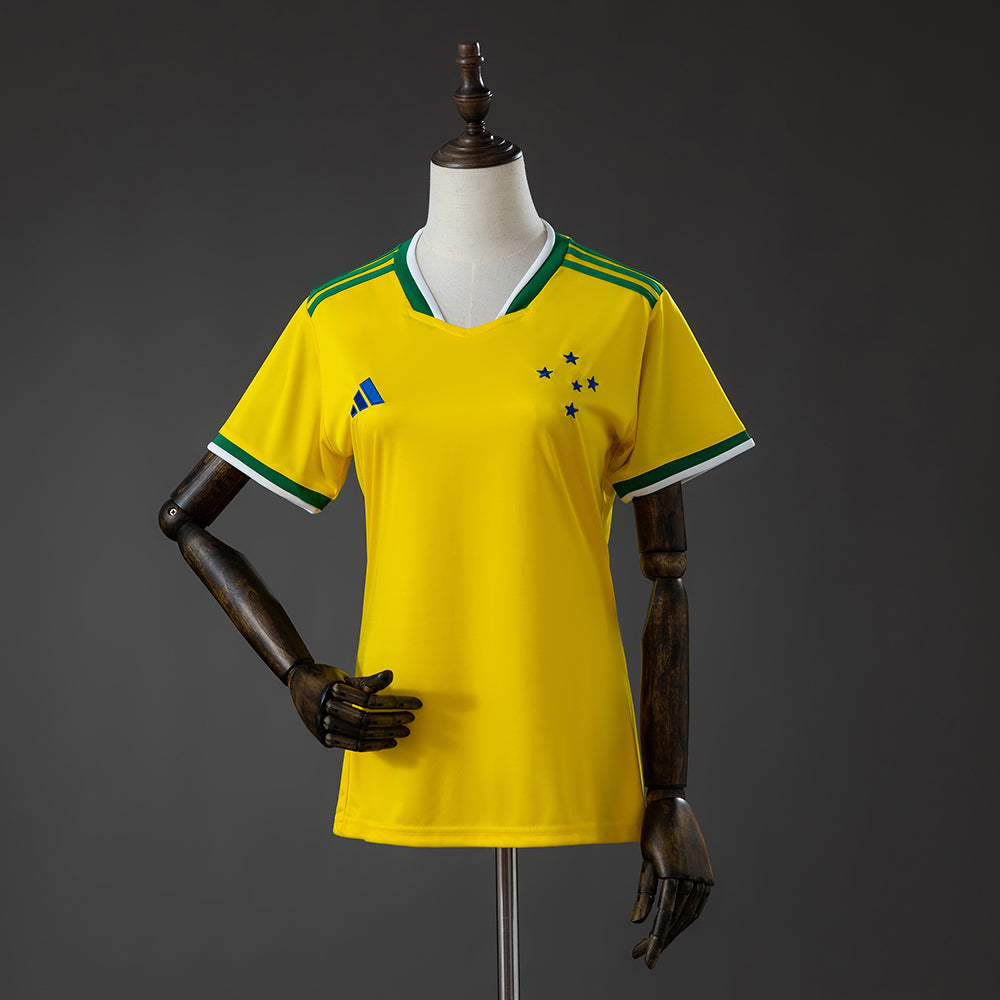 26/27 Cruzeiro Special Edition Women Yellow Fan Jersey