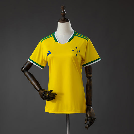 26/27 Cruzeiro Special Edition Women Yellow Fan Jersey