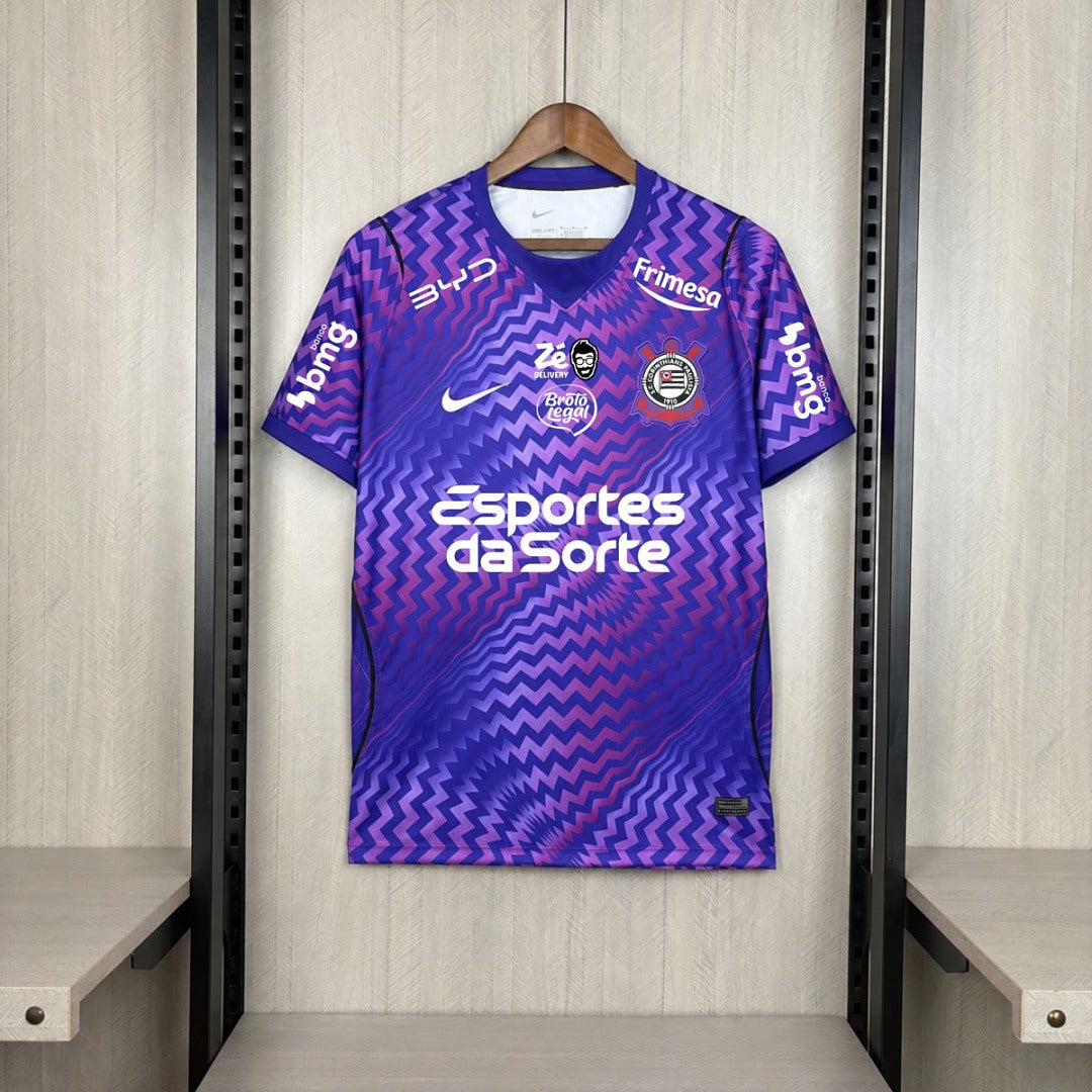 2026/27 Corinthians Purple Goalkeeper Jersey All Sponsor