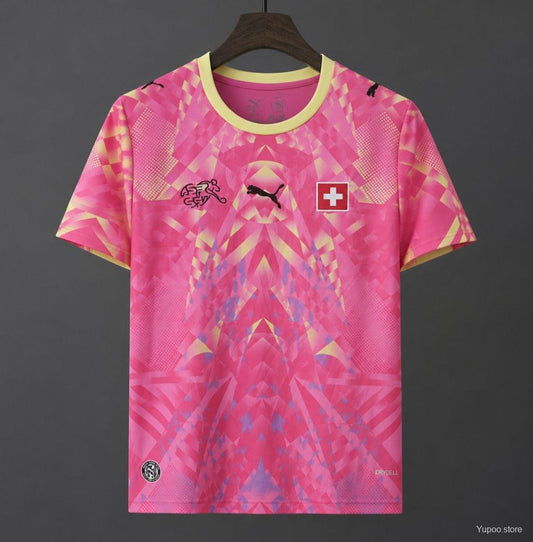 2026 Switzerland World Cup Pink Goalkeeper Fan Jersey