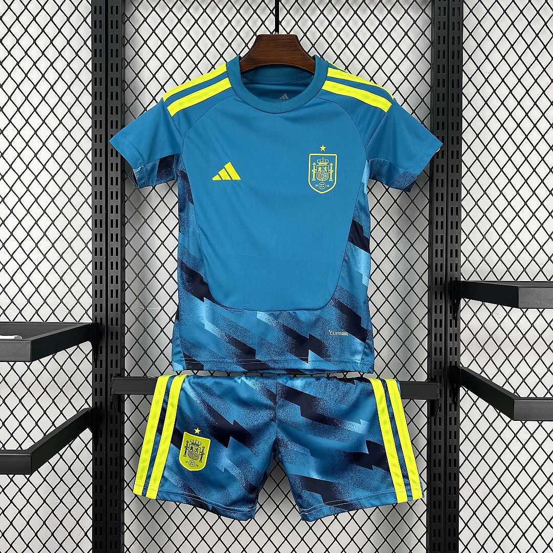 2026 Spain World Cup Blue Goalkeeper Kids Fan Jersey