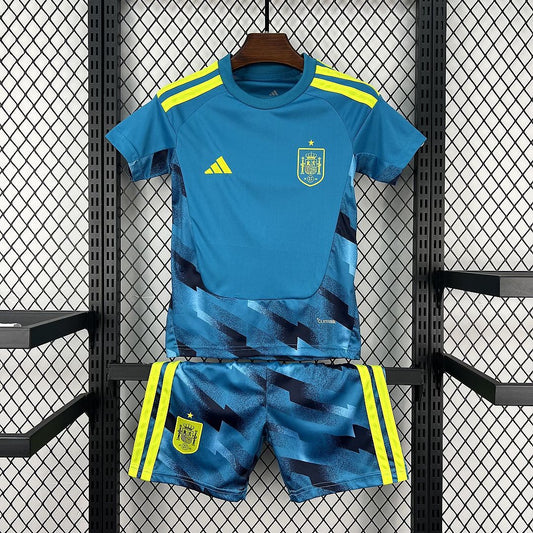 2026 Spain World Cup Blue Goalkeeper Kids Fan Jersey